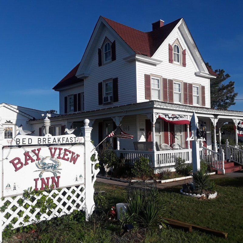 Exterior of Bay View Inn on Tangier Island, VA